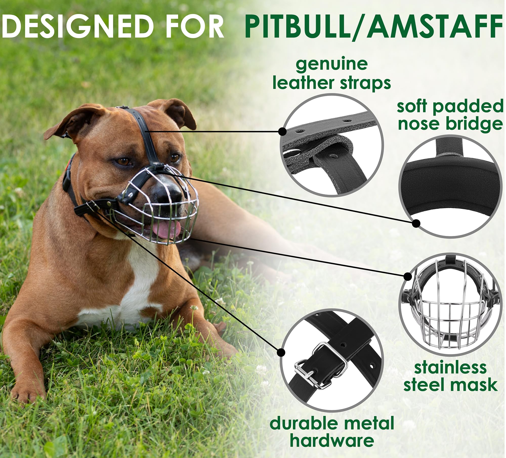 Sangles en cuir BRONZEDOG ajustables rose, vue détail, maintien personnalisé.