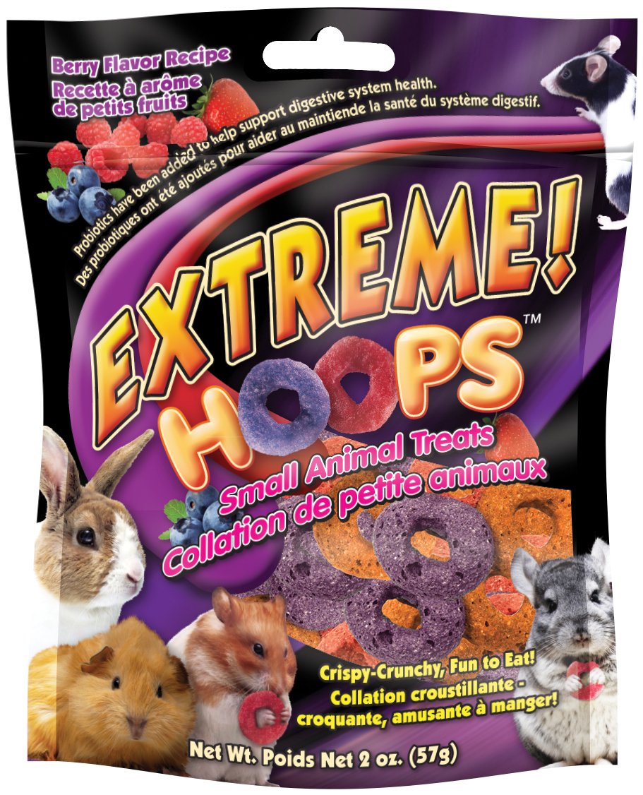 Brown's Extreme Hoops croquants-petits-animaux, stimulent l'instinct de rongement et le plaisir gustatif.