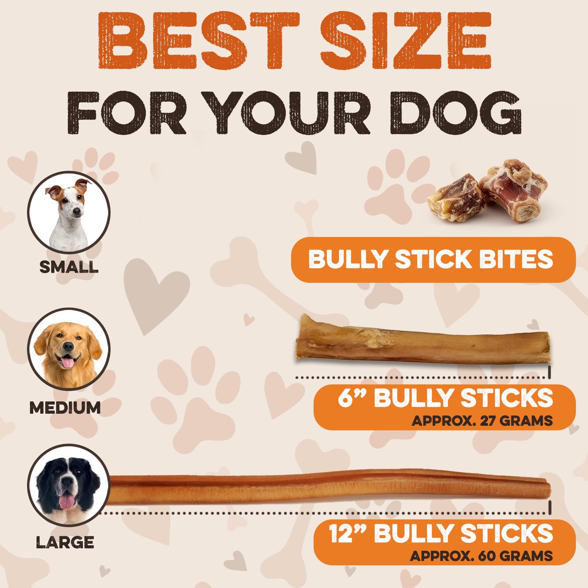 BRUTUS ET BARNABY Bouchées Bully Stick, sans céréales pour friandises naturelles.