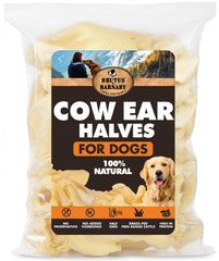 BRUTUS & BARNABY Oreilles de vache demi-portion pour chiens, pratique et propre.