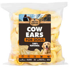 BRUTUS & BARNABY Oreilles de vache pour chien, 12 pièces, mastication naturelle.