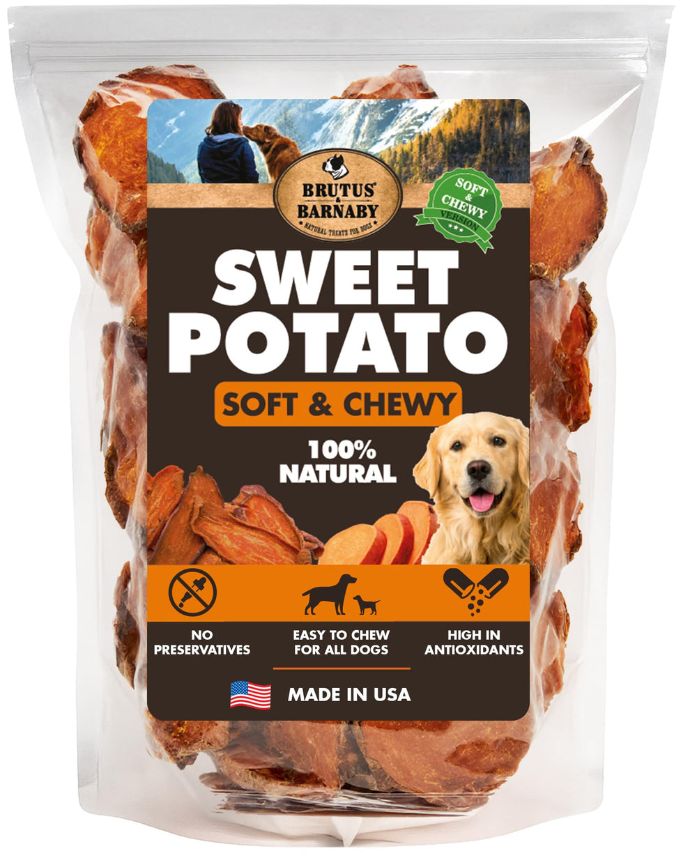 BRUTUS ET BARNABY – tranches-patate-douce-tendres-pour-chien, friandise douce et digestible