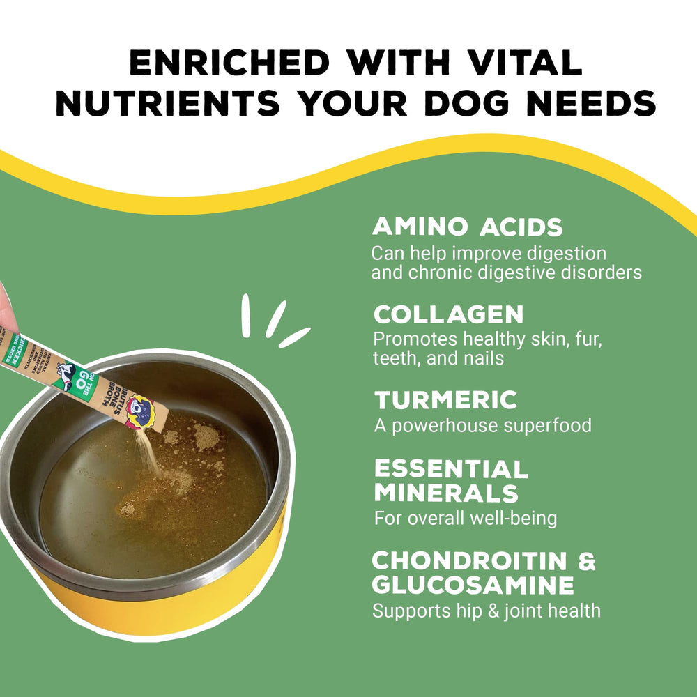 Brutus Bone Broth ingrédients naturels — produit sans allergènes majeurs et naturel.