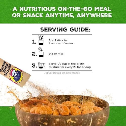 Brutus Bone Broth usage quotidien — option savoureuse pour les repas quotidiens du chien.