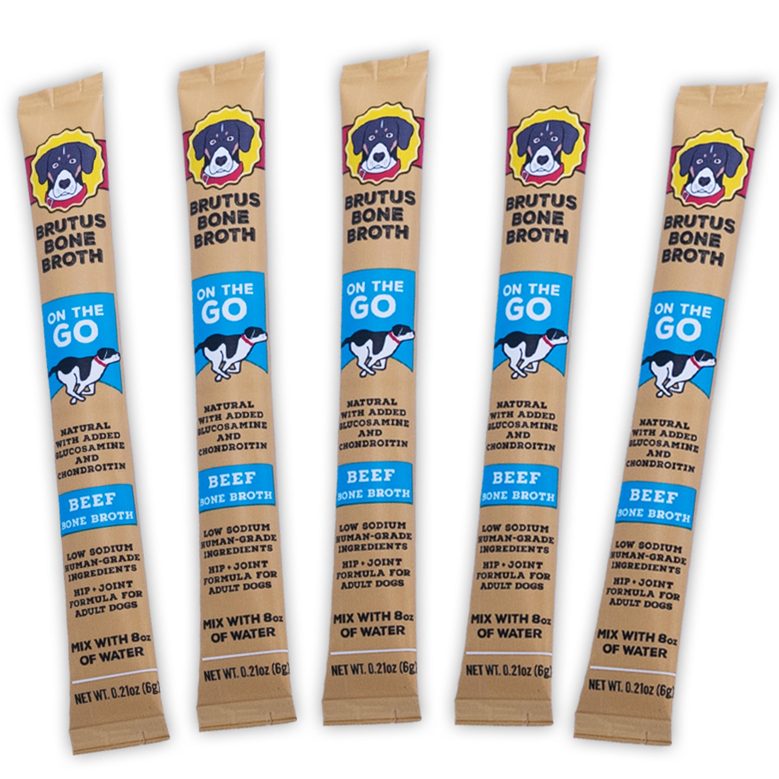 Brutus Bouillon d’Os – poudre-boeuf pour chien, topping savoureux et hydratant.