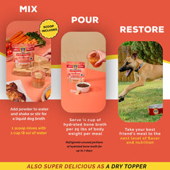 Brutus Broth bol eau : humidifie les repas et favorise hydratation.