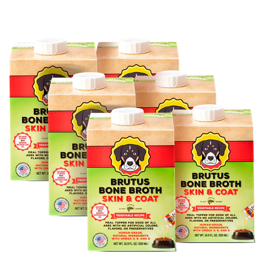 Brutus Broth pour chiens, bouteille-pour: riche en oméga pour peau et pelage sains.