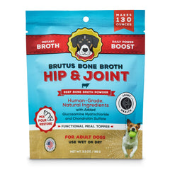 Brutus Broth poudre-bouillon-os-chien : bouillon appétent qui hydrate et complète les repas.