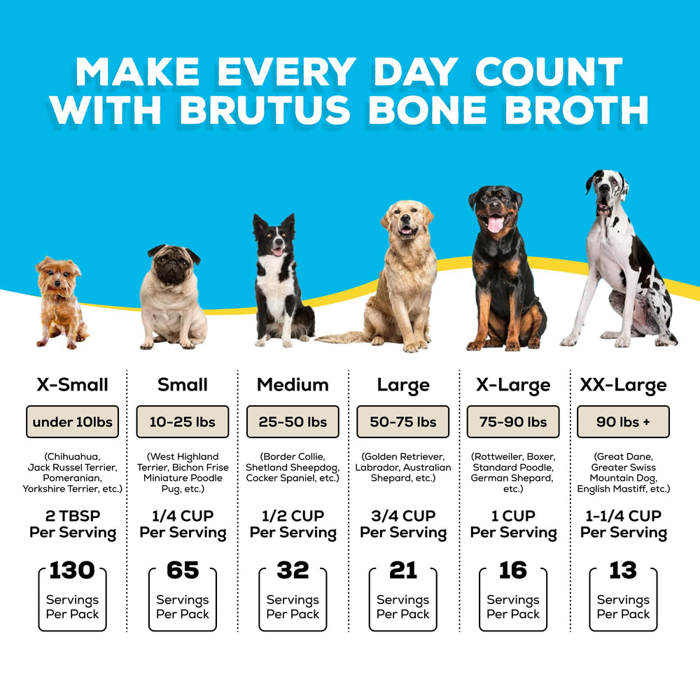 Brutus Broth sachet-portable-chien : pratique en déplacement pour nourrir votre compagnon.