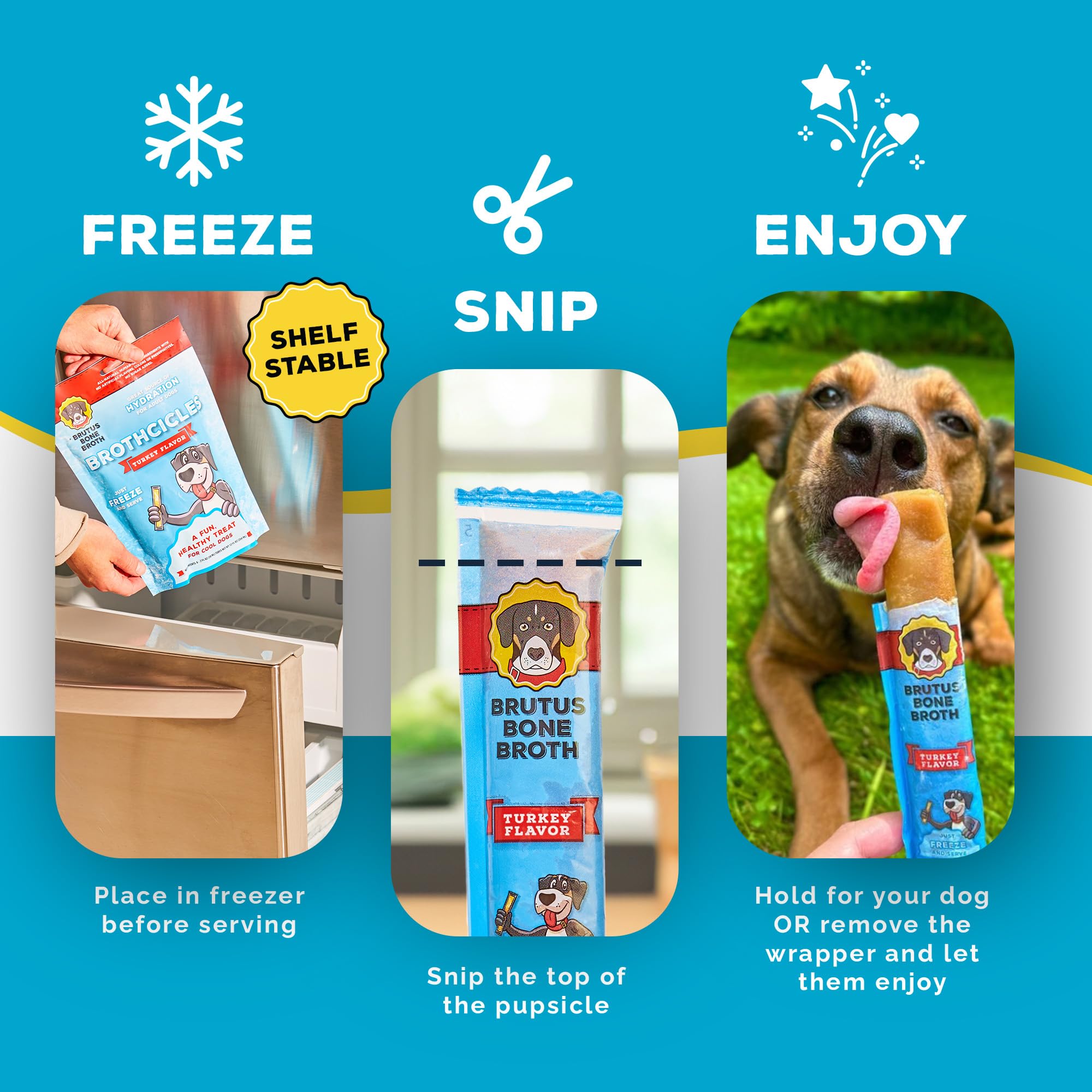 Brutus Brothcicles: friandise fraîche et glacée pour chien.
