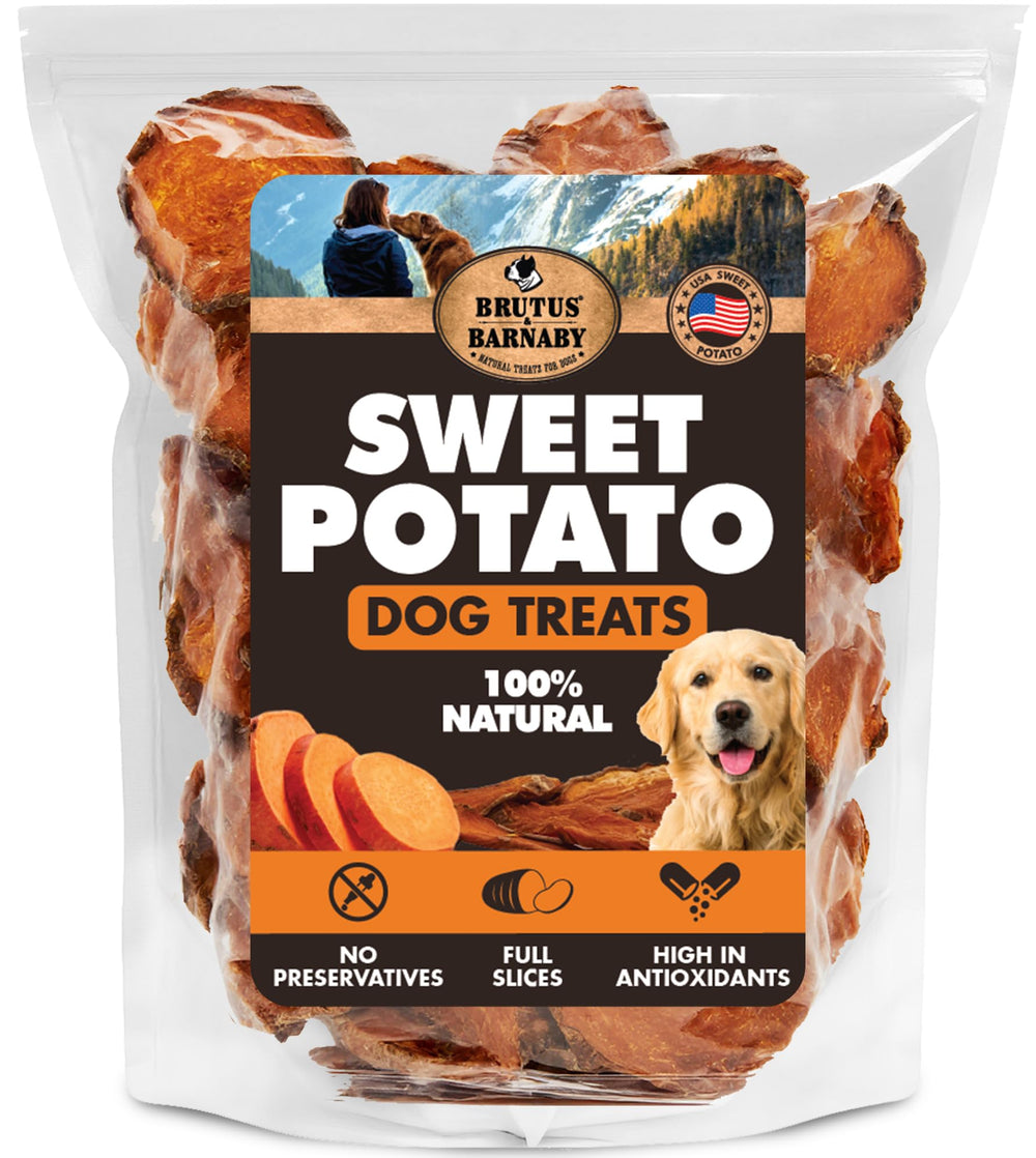 BRUTUS & BARNABY croquettes patate douce, récompense naturelle pour chiens actifs.