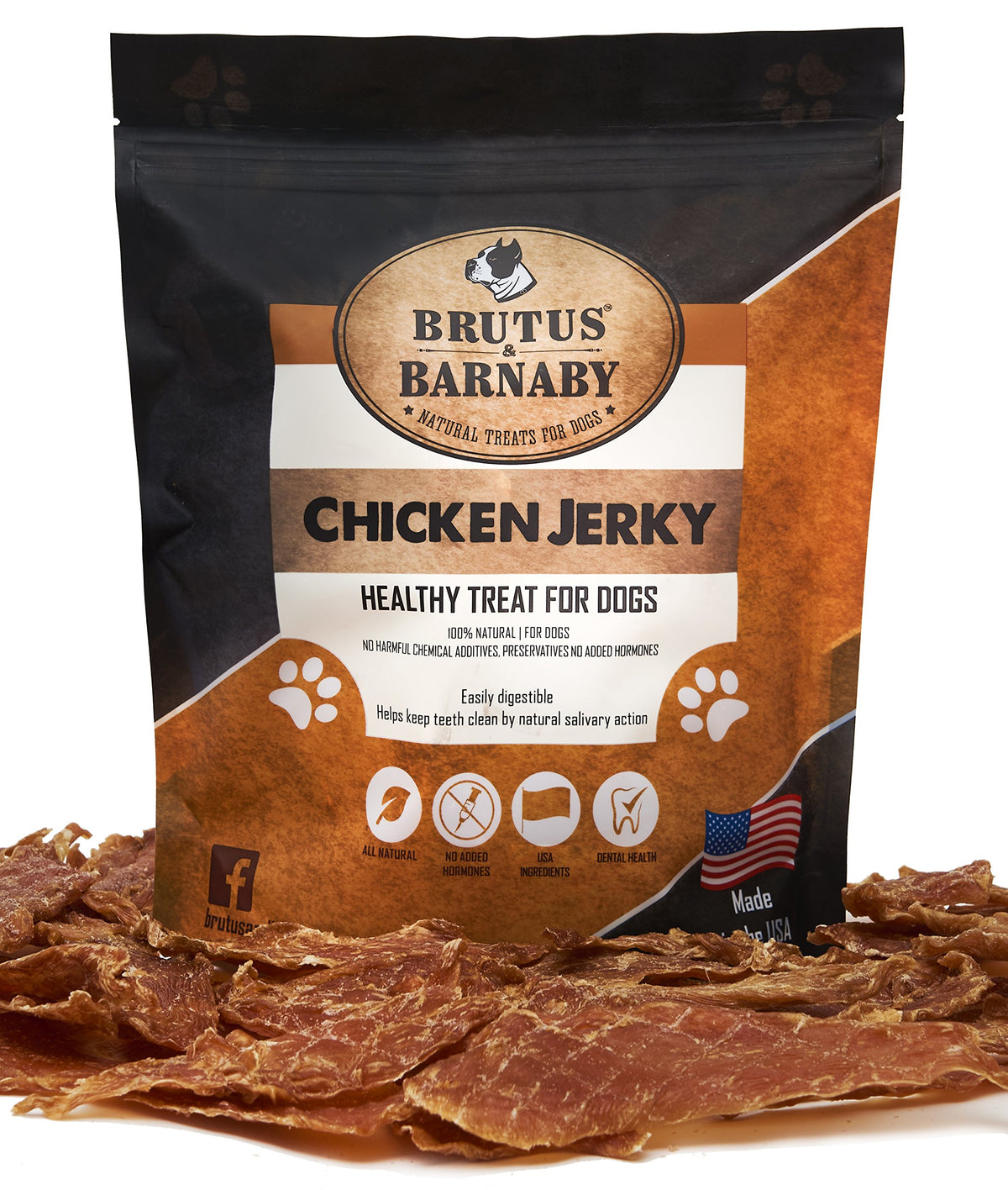 BRUTUS ET BARNABY sachet filets poulet seches – texture croquante et pratique à emporter