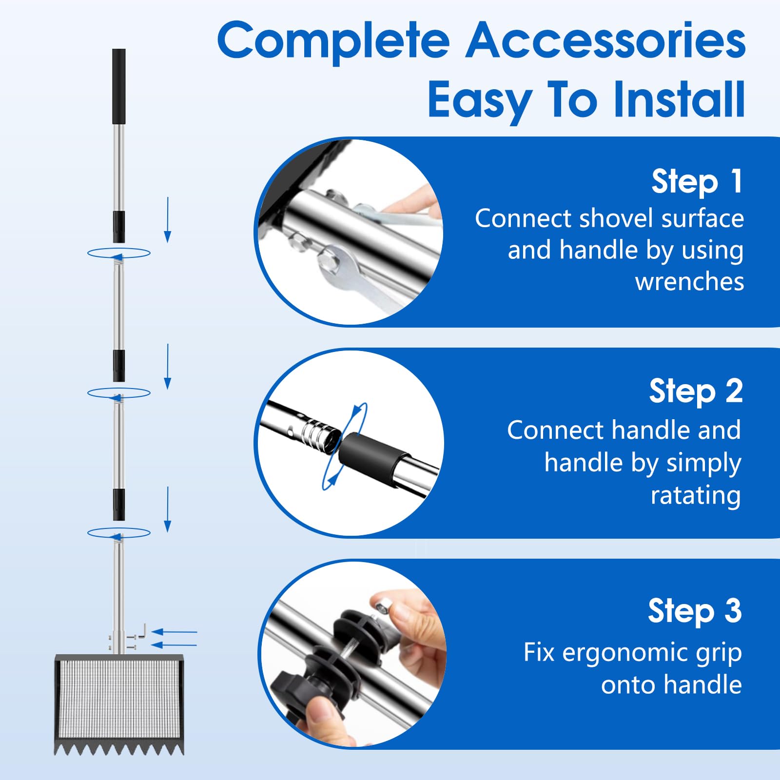 Manche reglable Bsemax poulailler, ajuste pour ergonomie
