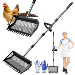 Pelle dechets Bsemax pour poulailler, nettoyage rapide et efficace