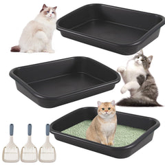 BSENOGOU litière senior avec accès bas, ensemble pratique pour les chats.