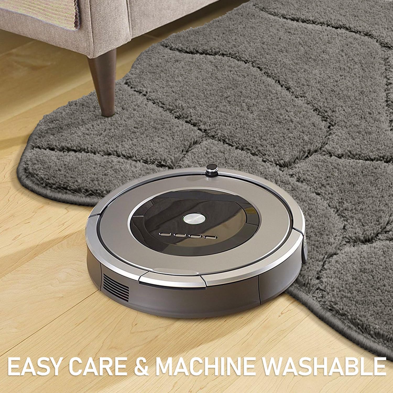 BSICPRO tapis polyvalent gris idéal pour porte d'entrée, patio et intérieur
