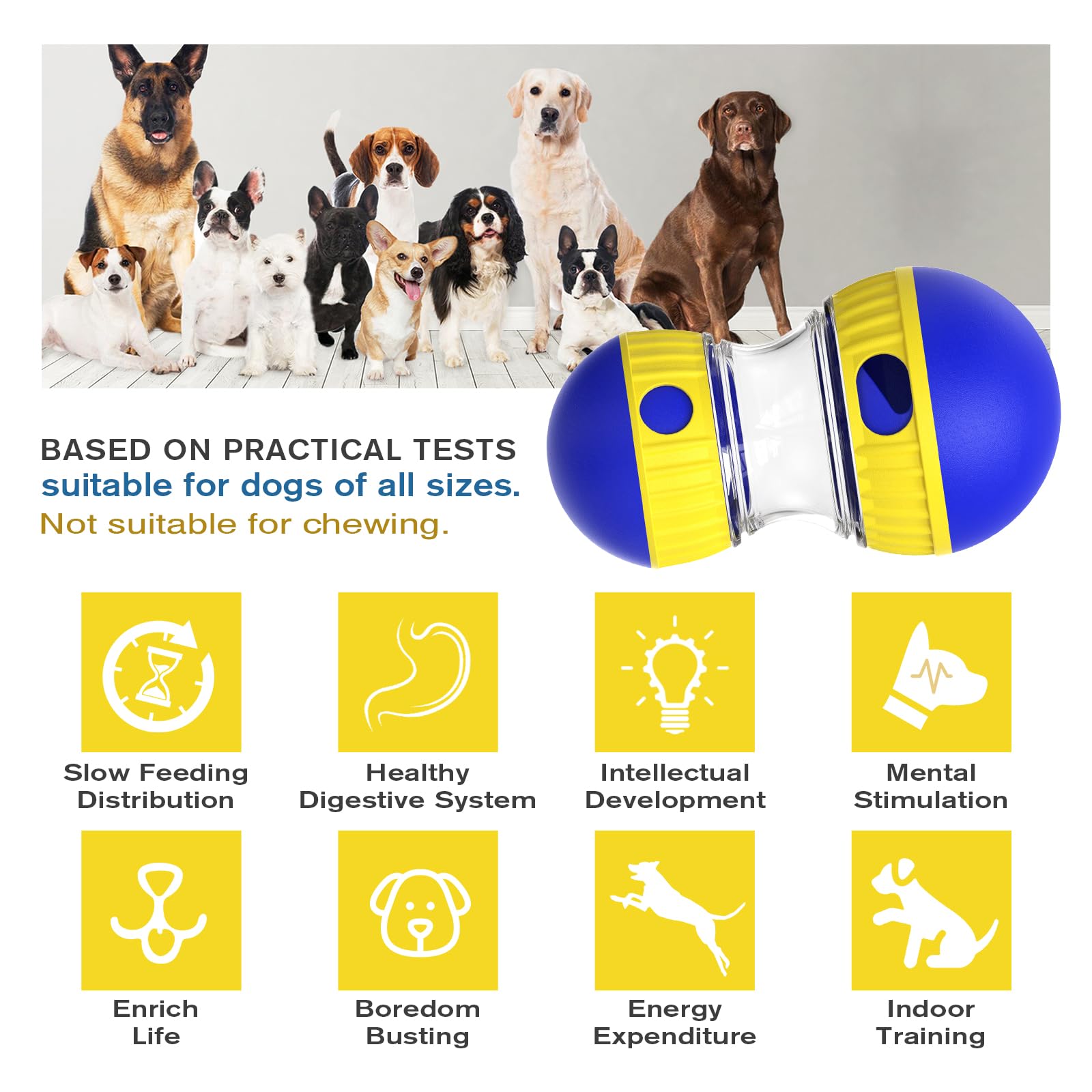 BSISUERM distributeur alimentaire ajustable pour chien – contrôle des portions