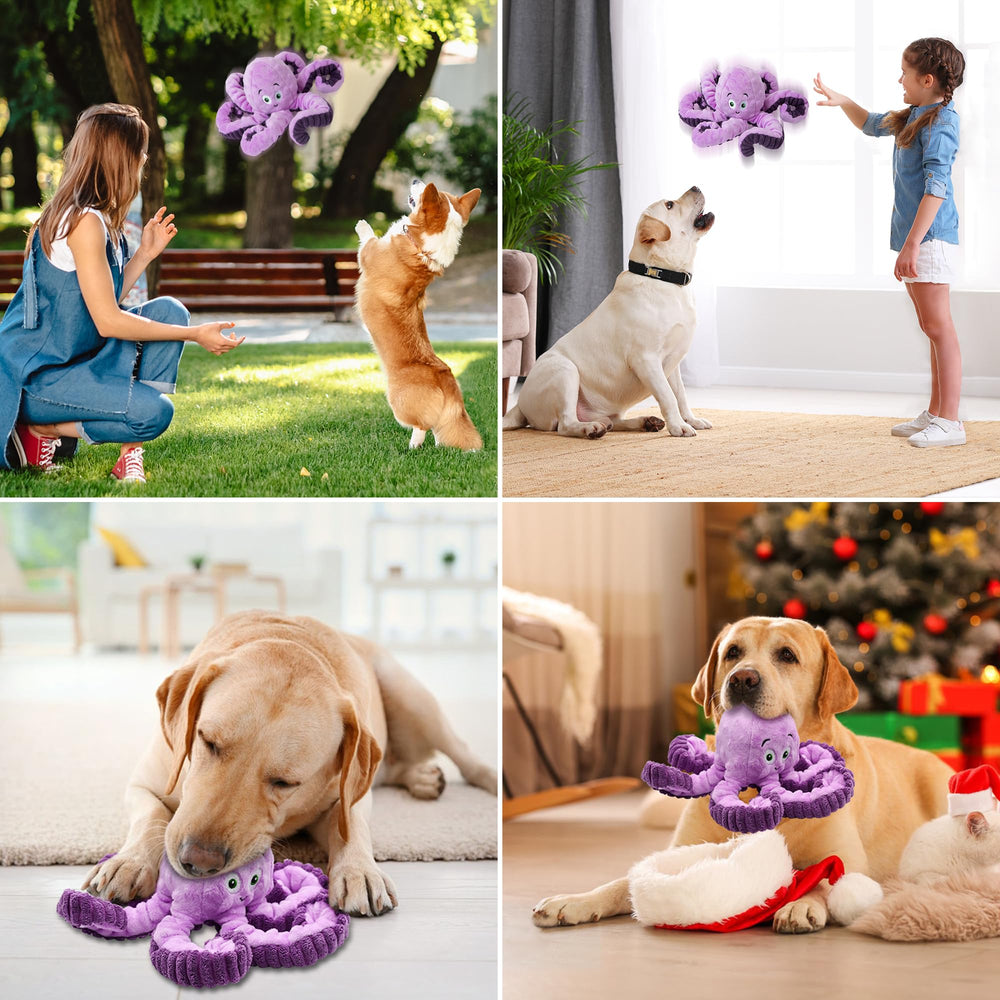 Peluche pieuvre Bttfere, compagnon réconfortant et durable pour chiens