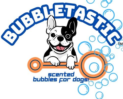 Bubbletastic Bulles pour chien, odeur beurrée, jeux en plein air