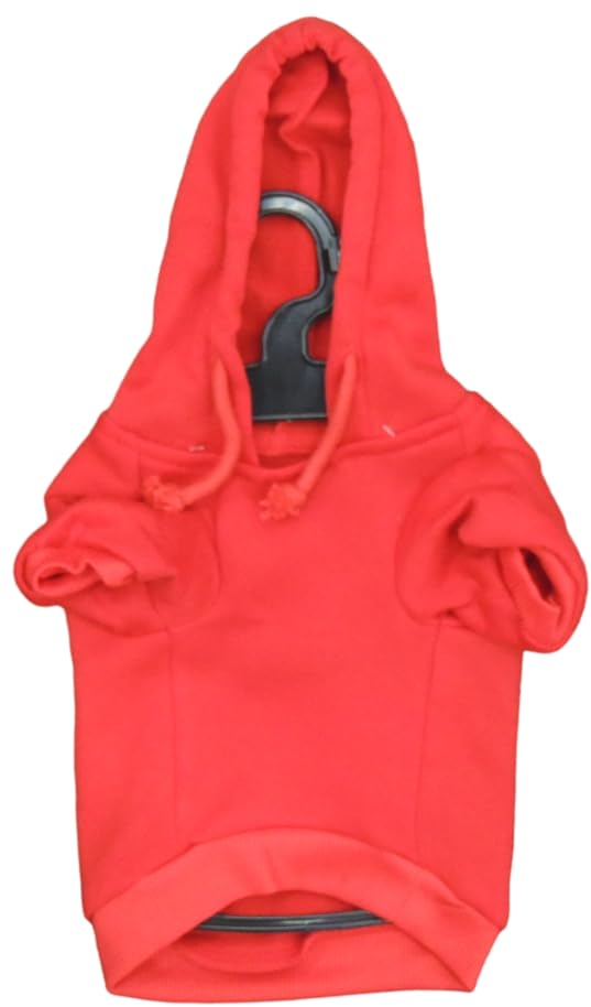 Pull Buc-ees pour chien rouge motif teinture multicolore, style moderne et chaleur légère.