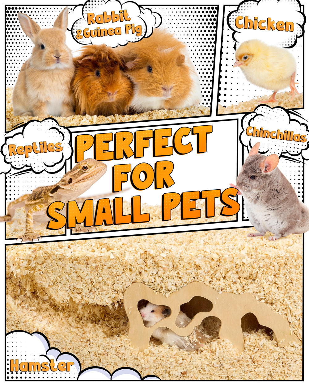BUCATSTATE Aspen: adapté pour lapins, cochons d'Inde, hamsters et chinchillas