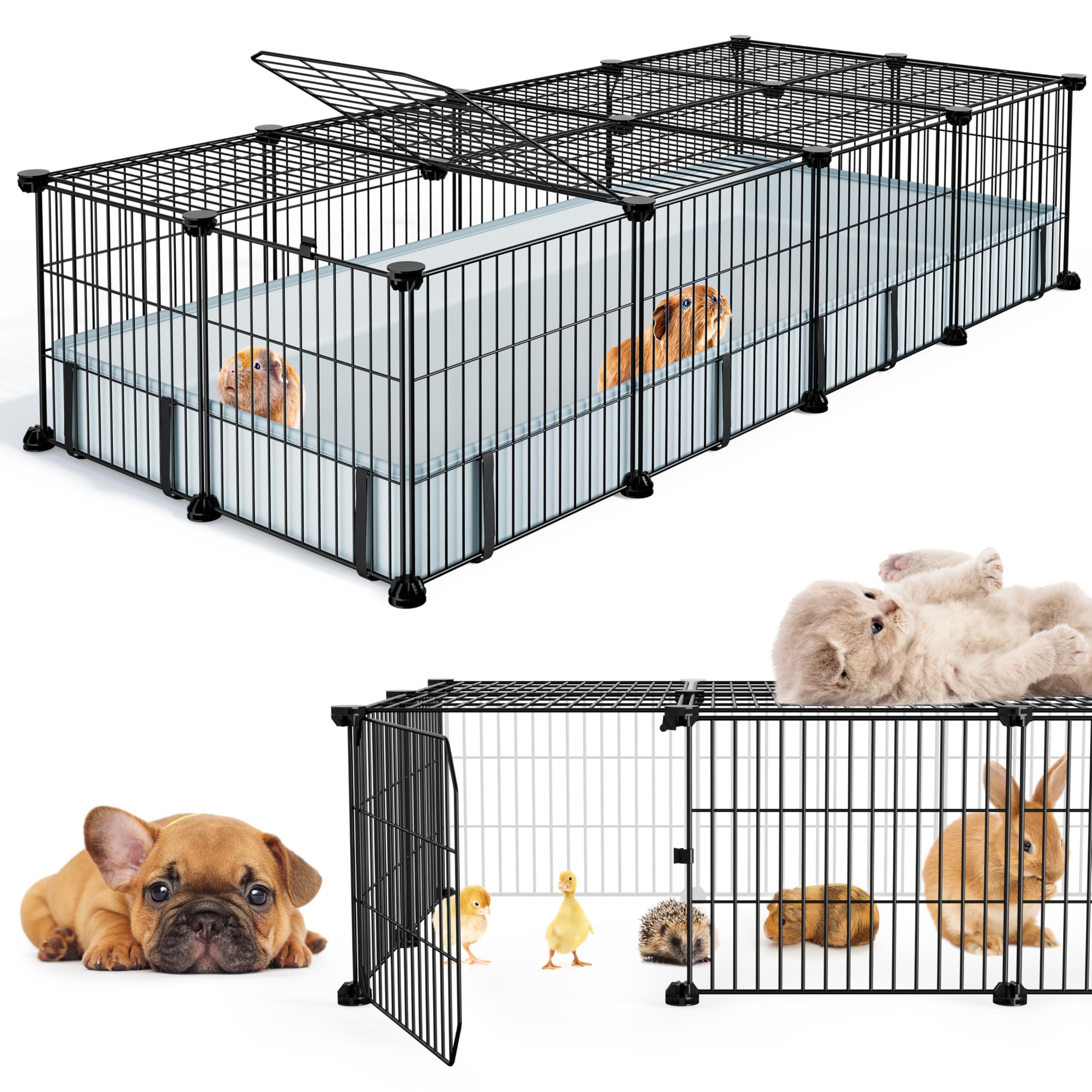BUCATSTATE cage cochon-d-inde ensemble pour deux, espace spacieux et sûr.