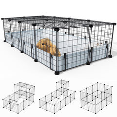 BUCATSTATE cage cochons d’Inde 20 panneaux pour espace sûr et modulable.