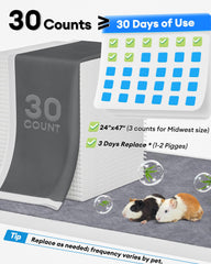 BUCATSTATE ensemble 30 tapis jetables: pack pratique pour le remplacement régulier.