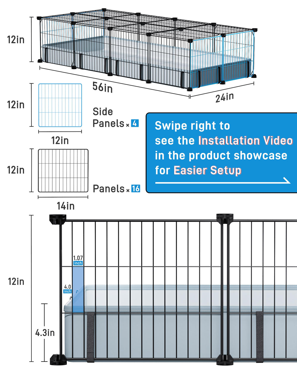 BUCATSTATE montage-rapide-cage, installation simple et rapide.