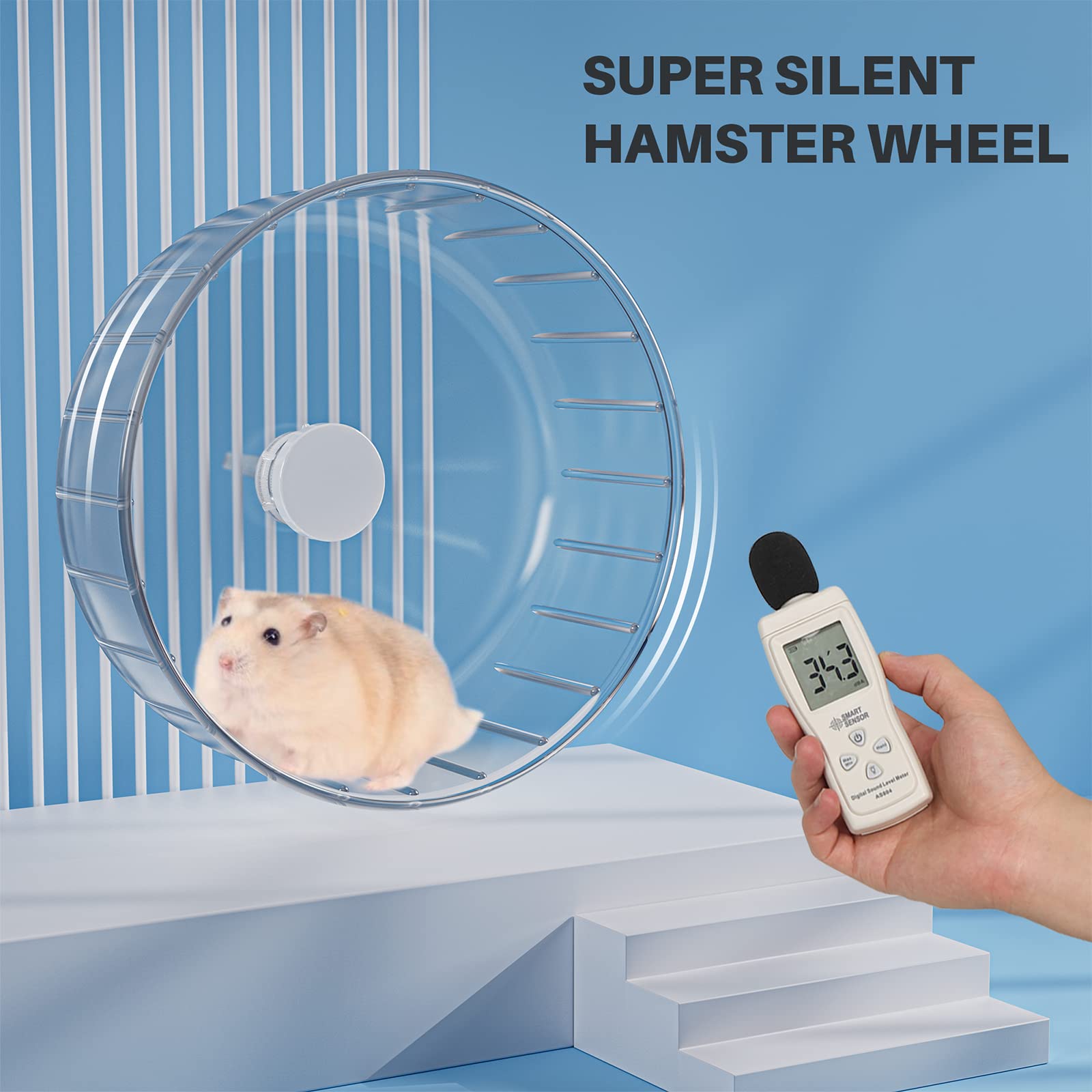 BUCATSTATE roue pour gerbille et hamster nain, montage simple sans outils