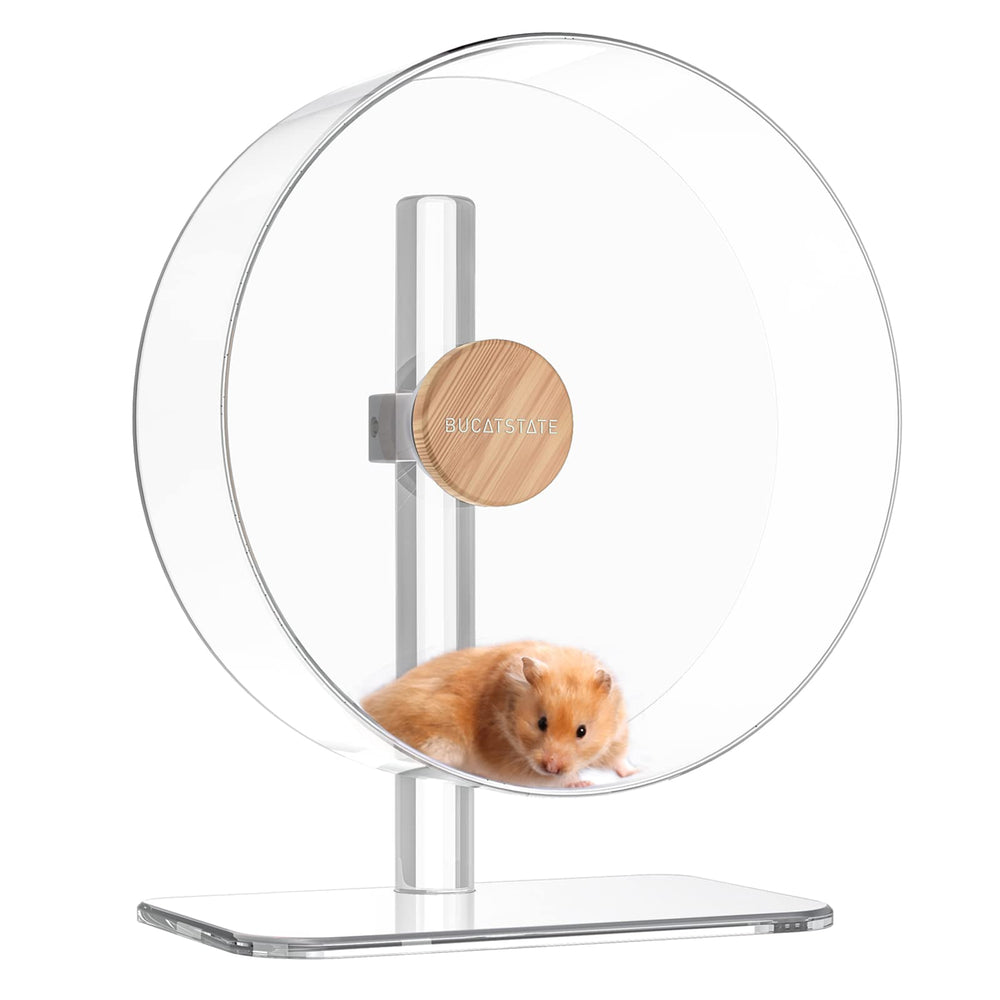 Roue Bucatstate silencieuse 12,5 pouces pour hamster, fonctionnement nocturne sans bruit.