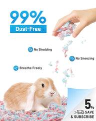 Bucatstate litière en papier sans poussière, adaptée aux animaux et propriétaires sensibles.