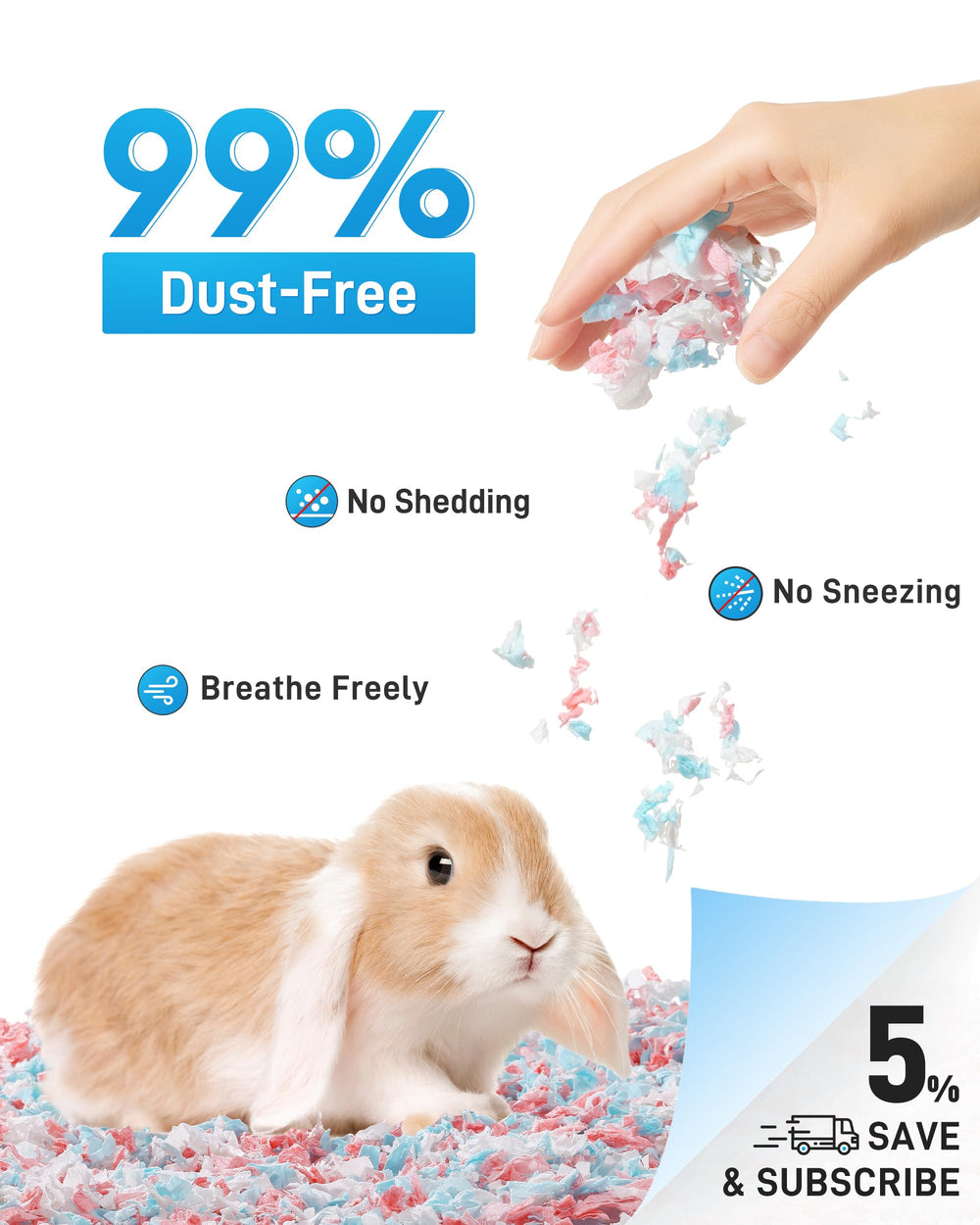 Bucatstate texture douce, idéale pour cavage et nid cosy des rongeurs.