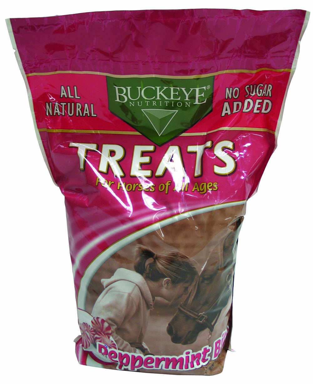 Friandises Buckeye Nutrition menthe sans sucre dans sac refermable pour chevaux