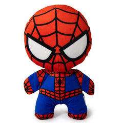 Jouet Buckle-Down pour chien, peluche Siffleur Spider-Man, vue frontale, divertissement durable.