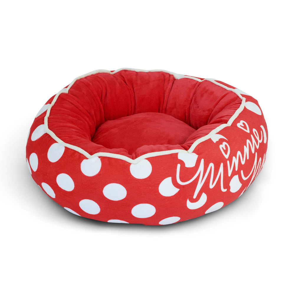 Détail tissu velouté Buckle-Down donut-bed, texture douce idéale pour les siestes.