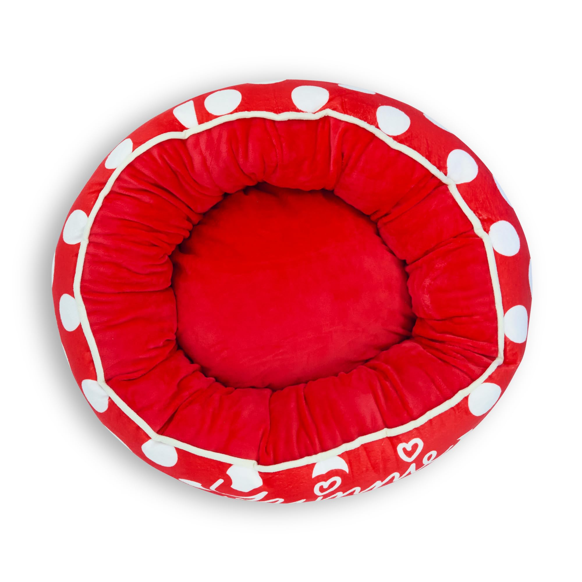 Dimensions généreuses Buckle-Down donut-bed, parfait pour chien moyen.