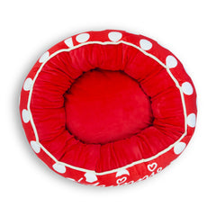 Dimensions généreuses Buckle-Down donut-bed, parfait pour chien moyen.