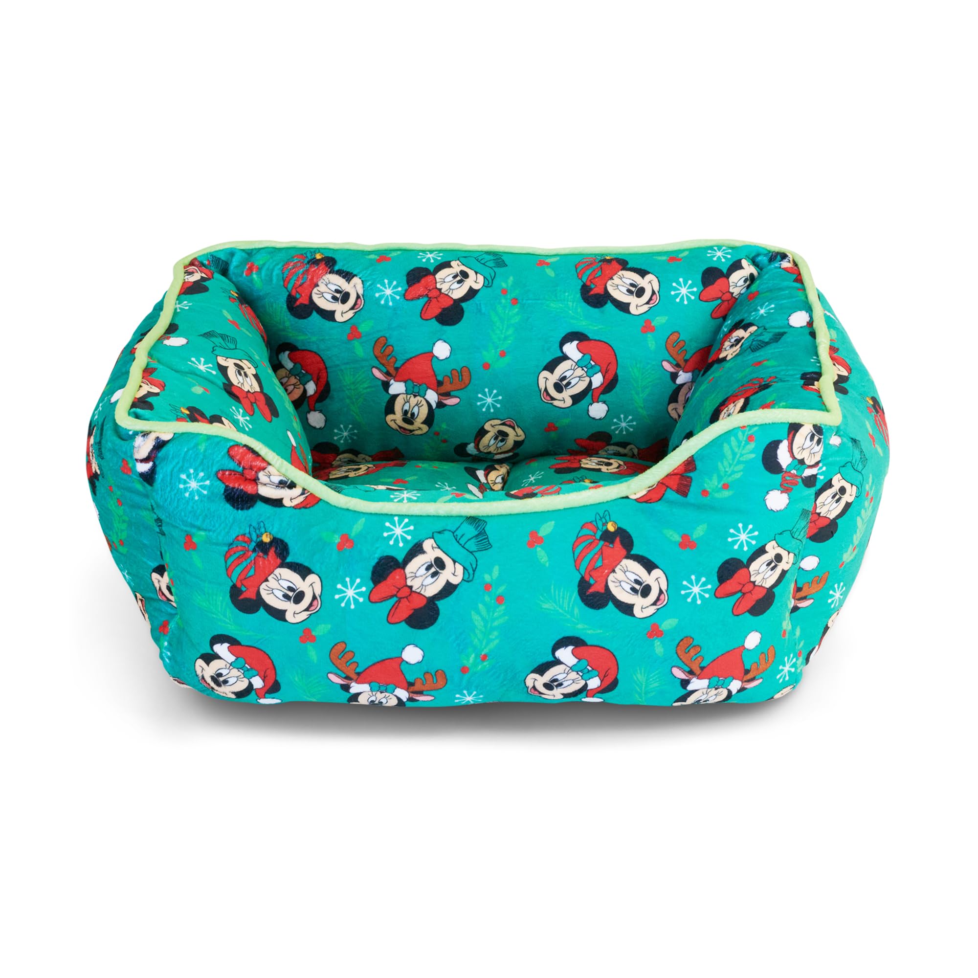 Lit pour chien Buckle-Down avec motif Holiday Mickey et Minnie, très doux