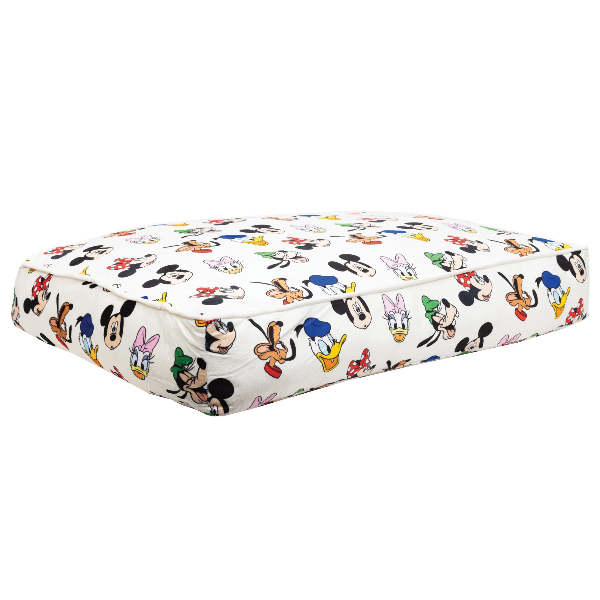 Lit Buckle-Down ivoire ultra plush, douceur enveloppante et soutien rectangulaire pour chien.