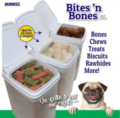 Capacité Buddeez 3,5 quart, rangement pratique sur étagère.