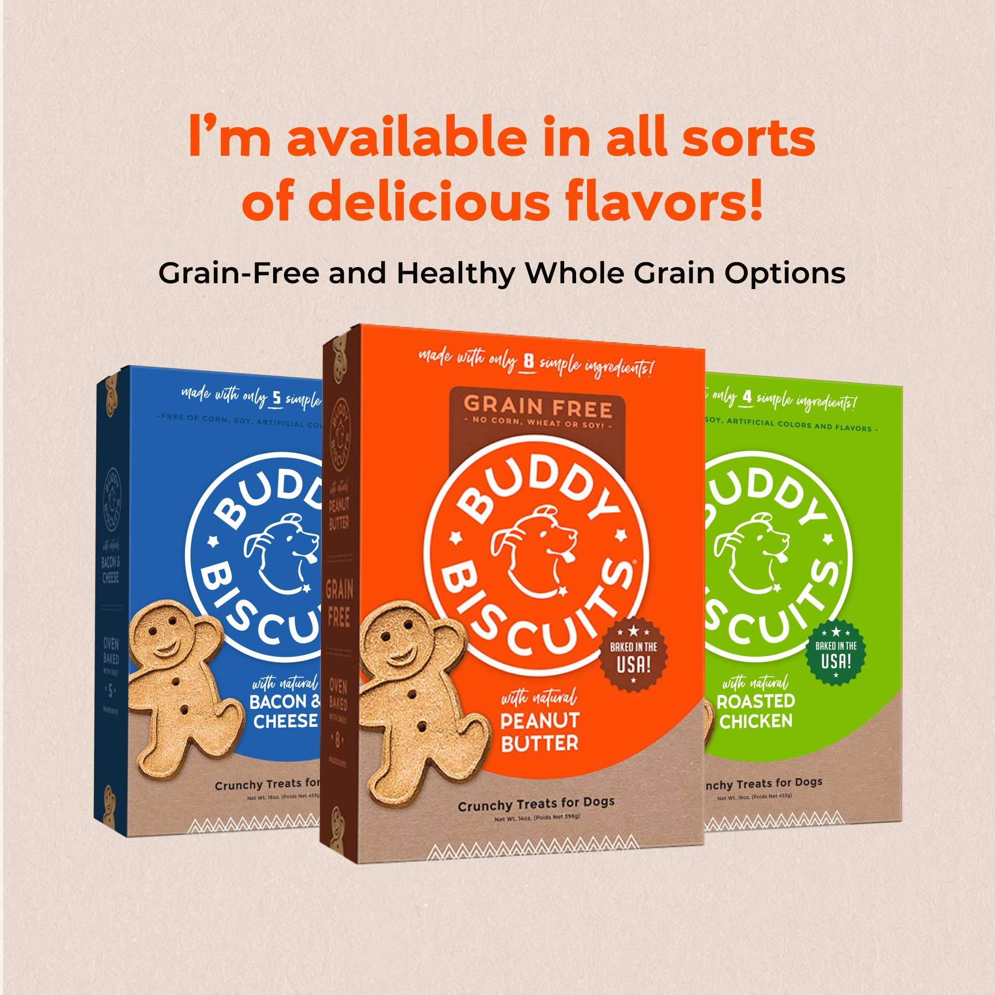 Buddy Biscuits Parfum d'arachide attrayant pendant les trajets en voiture.