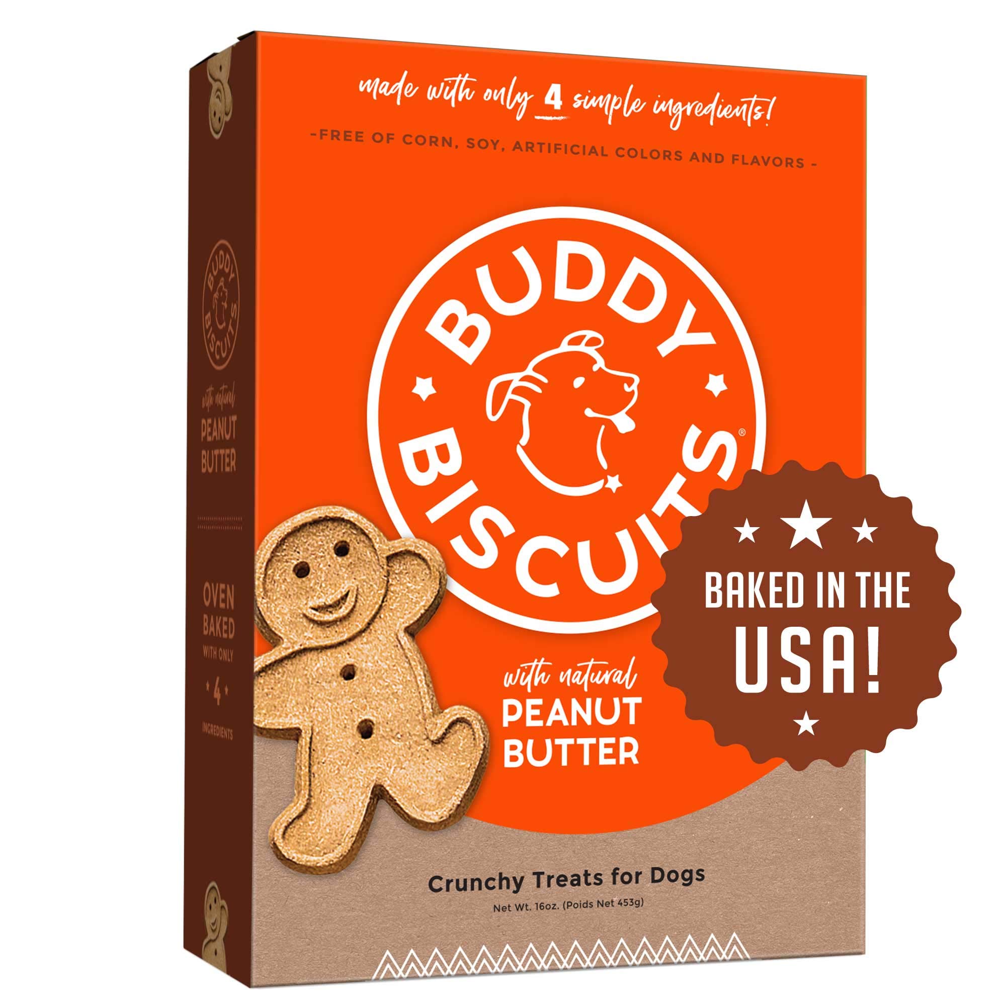 Buddy Biscuits Beurre d'arachide croustillants pour récompenser les chiens.