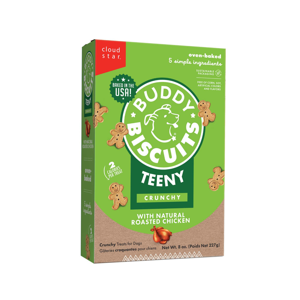 Buddy Biscuits: boîte 8 onces avec friandises mini au poulet rôti pour petits chiens
