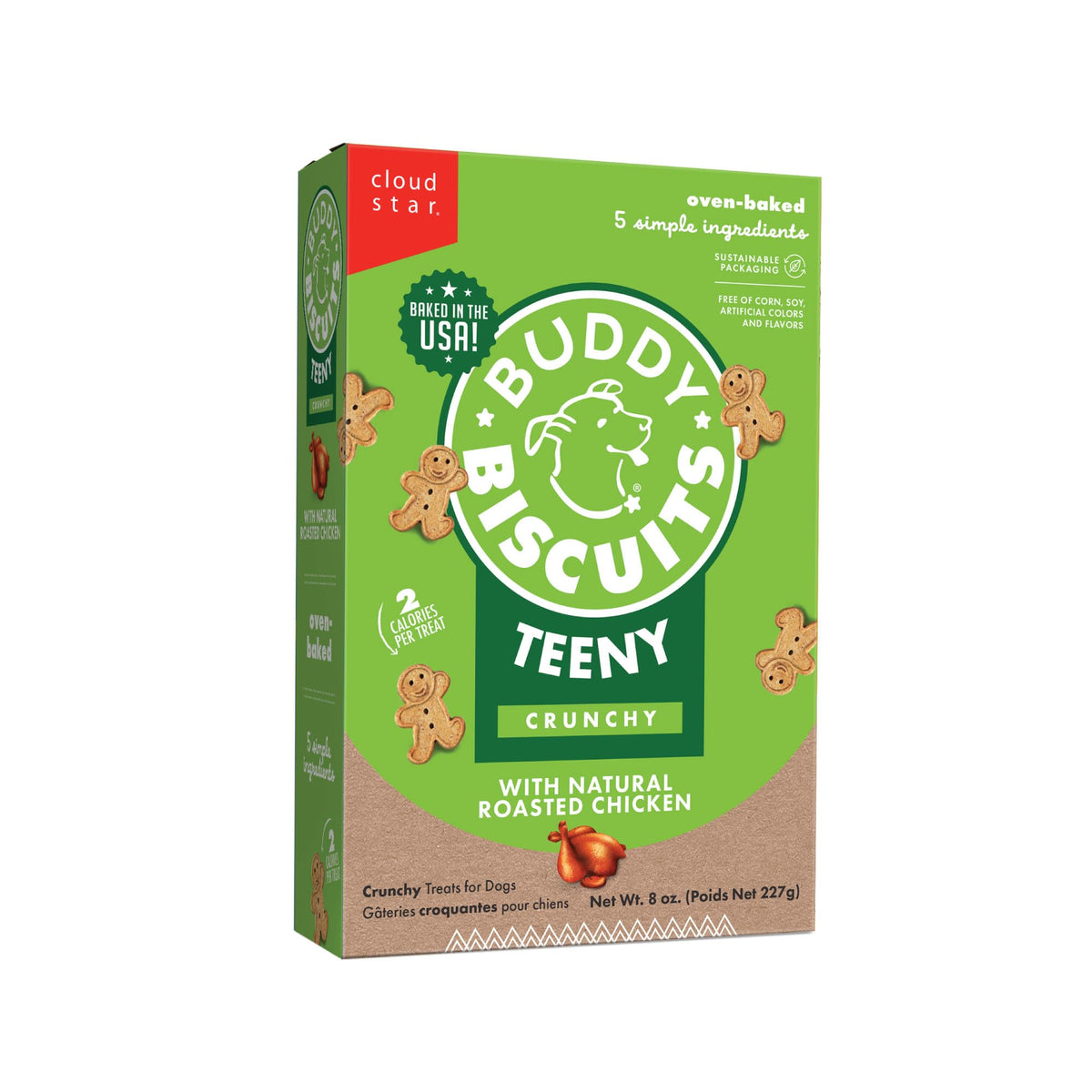 Buddy Biscuits: boîte 8 onces avec friandises mini au poulet rôti pour petits chiens