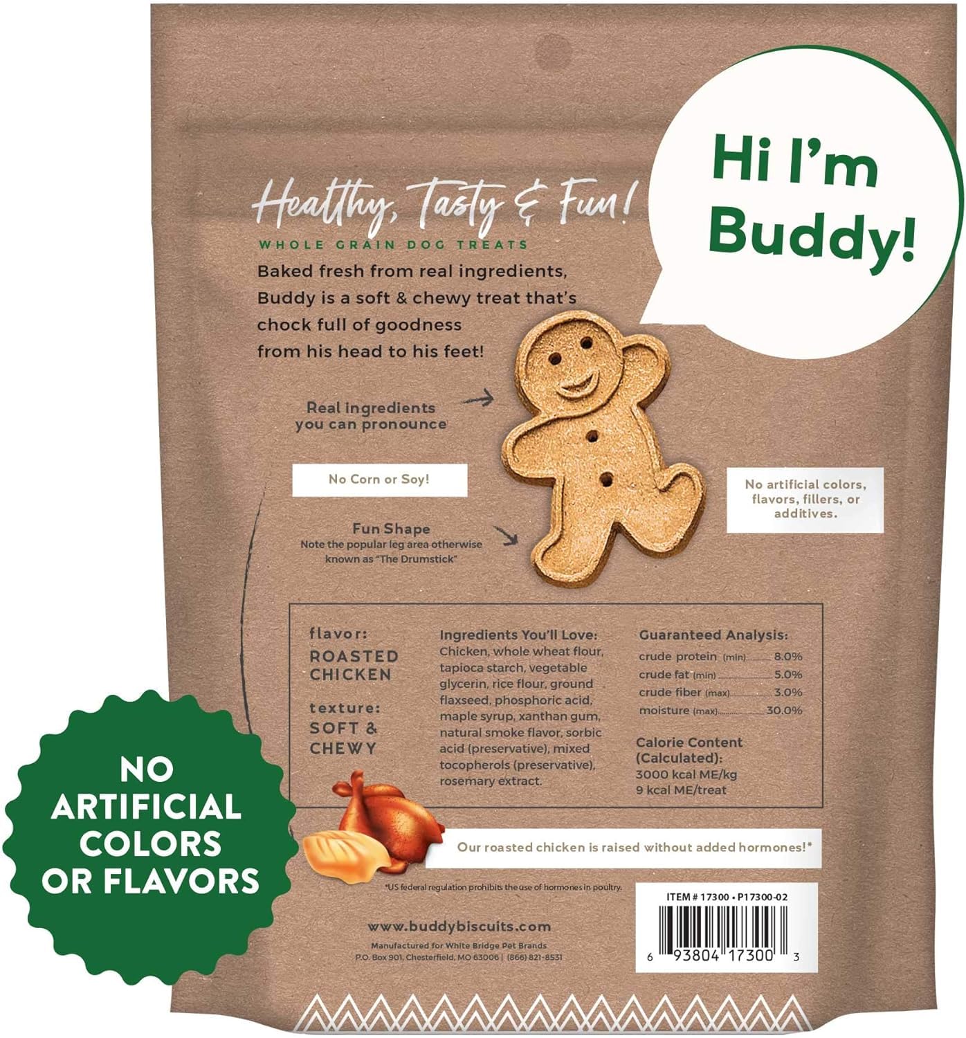Friandises d'entraînement Buddy Biscuits douces, faciles à portions.