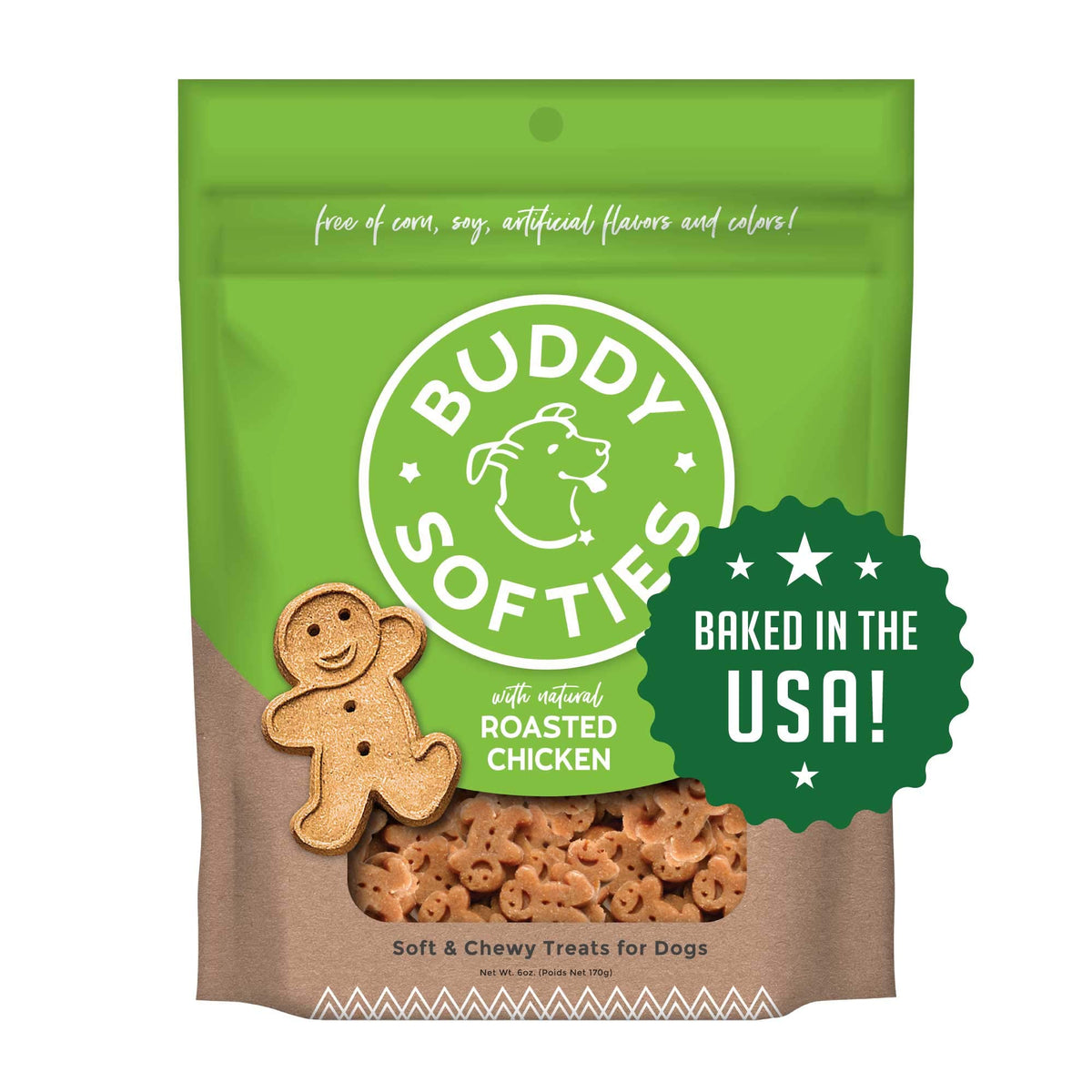 Buddy Biscuits friandises tendres au poulet rôti, idéale pour l'entraînement.