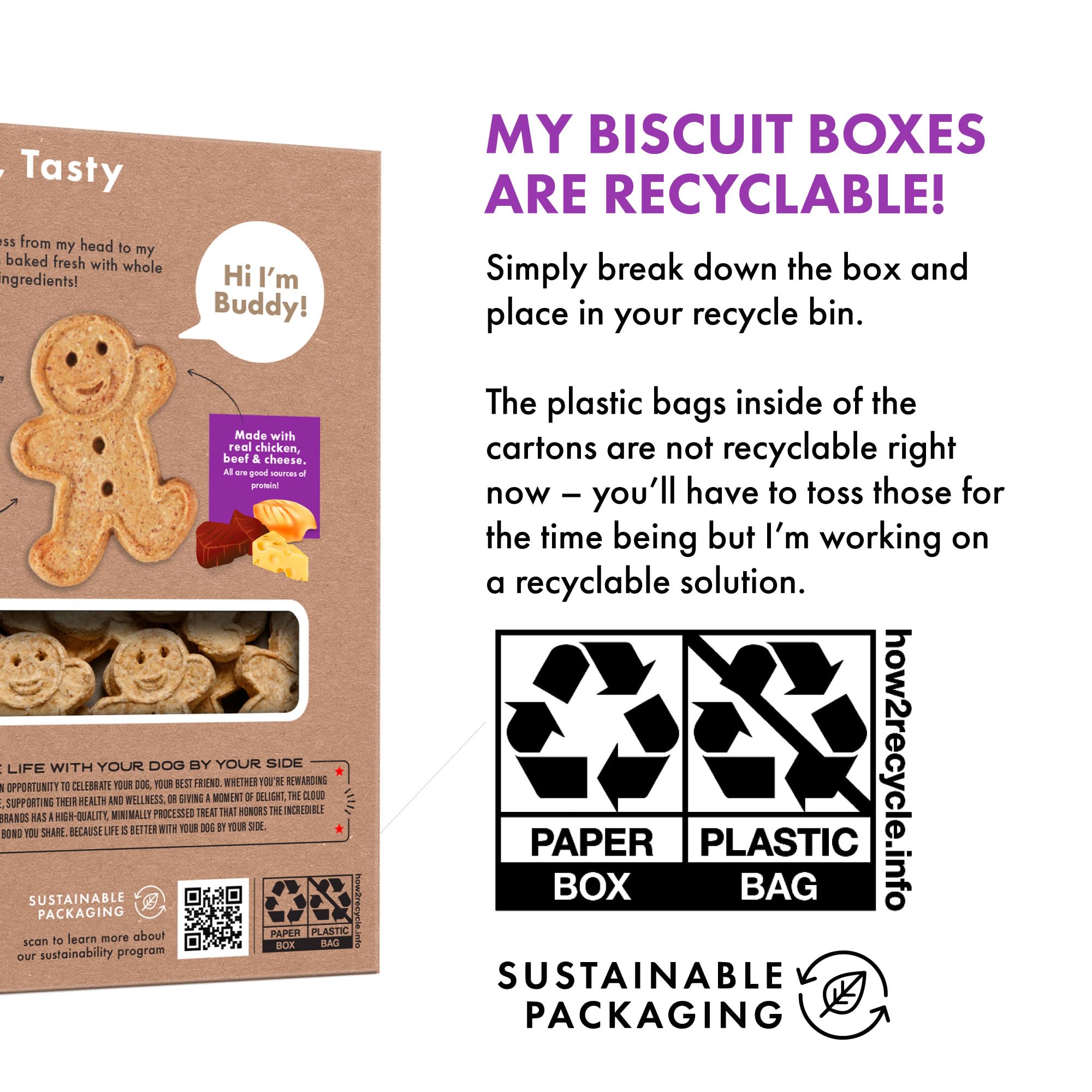 Buddy Biscuits ingredients-simples : ingrédients simples et naturels pour une collation transparente