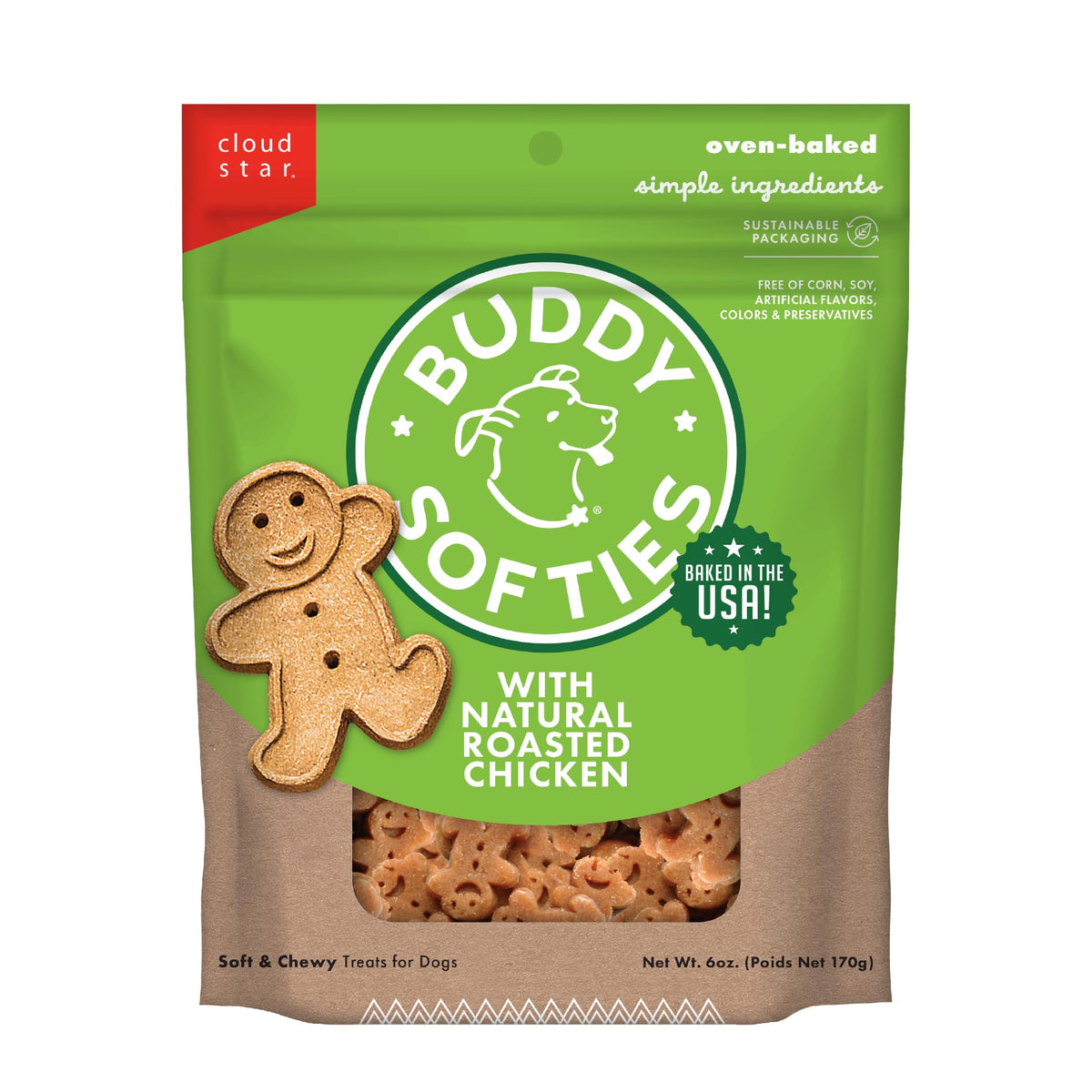 Buddy Biscuits Softies, paquet 6 oz, friandises molles pour chien
