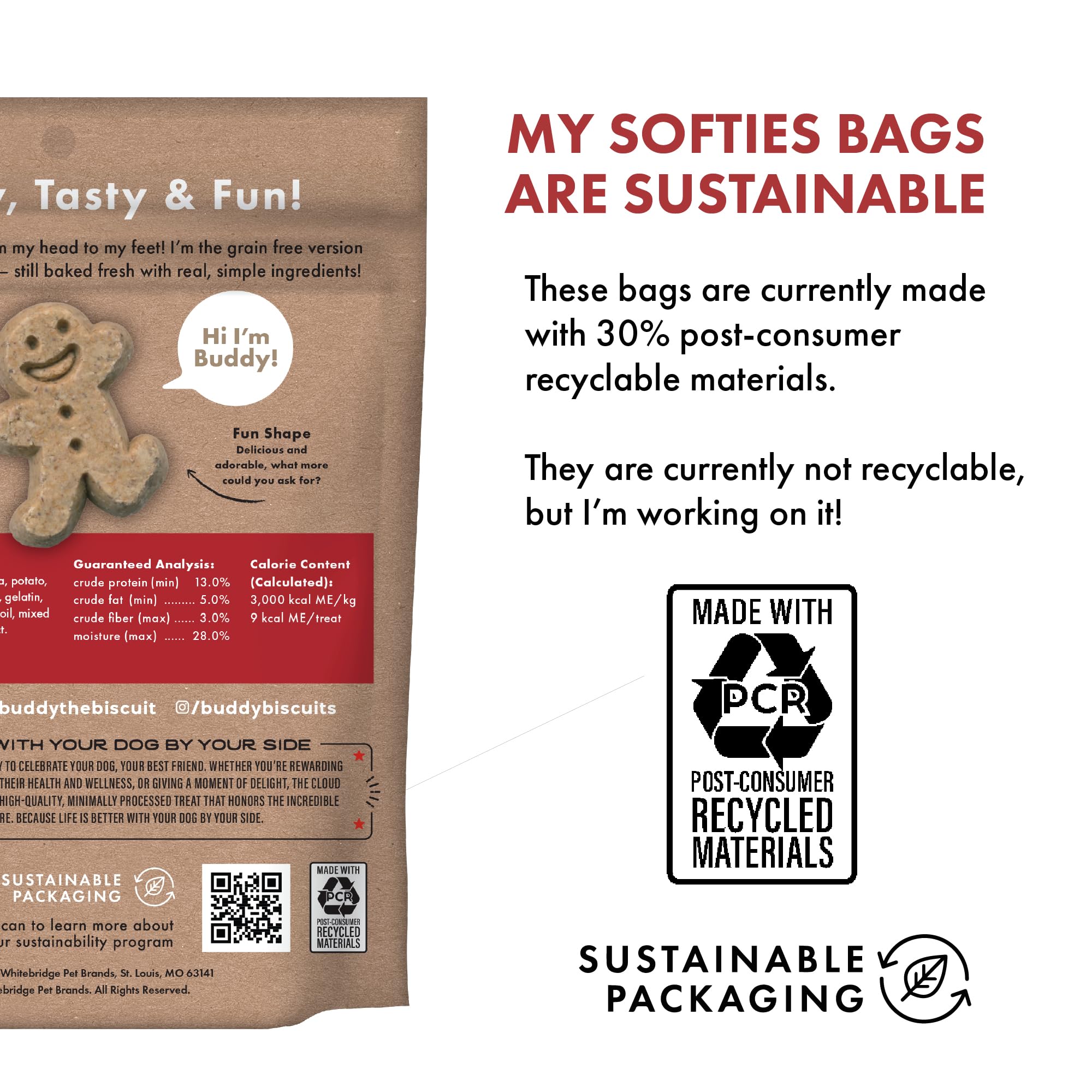 Buddy Biscuits Softies sans céréales grain-free pour chiens sensibles